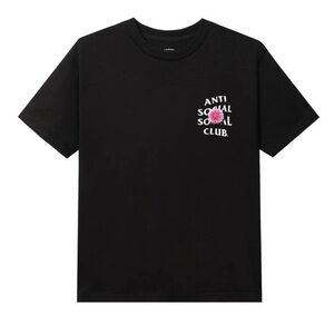 Anti Social Social Club Pink Flowers Broken Vase Black, Size S